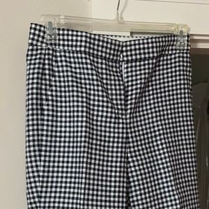 J Crew .. Blue / White gingham crop pants